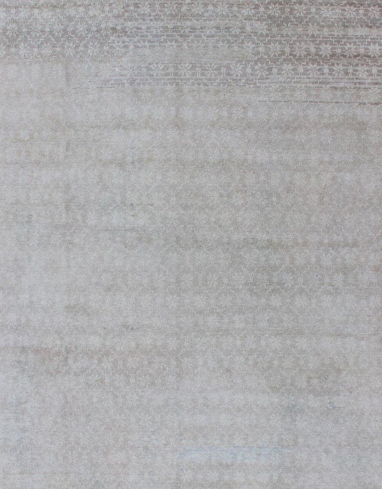 Vintage Turkish Rug with Small-Scale Repeating Pattern and Modern ...