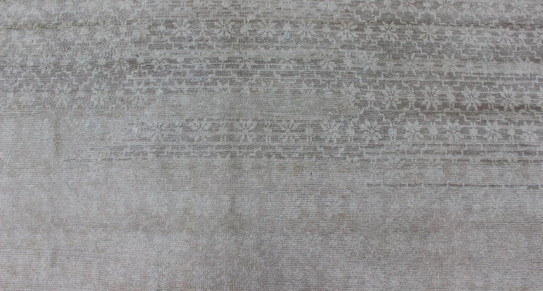 Vintage Turkish Rug with Small-Scale Repeating Pattern and Modern ...