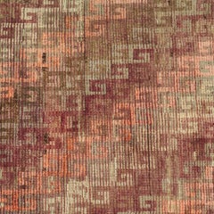 Vintage Turkish Rug with Unusual Greek Key Design