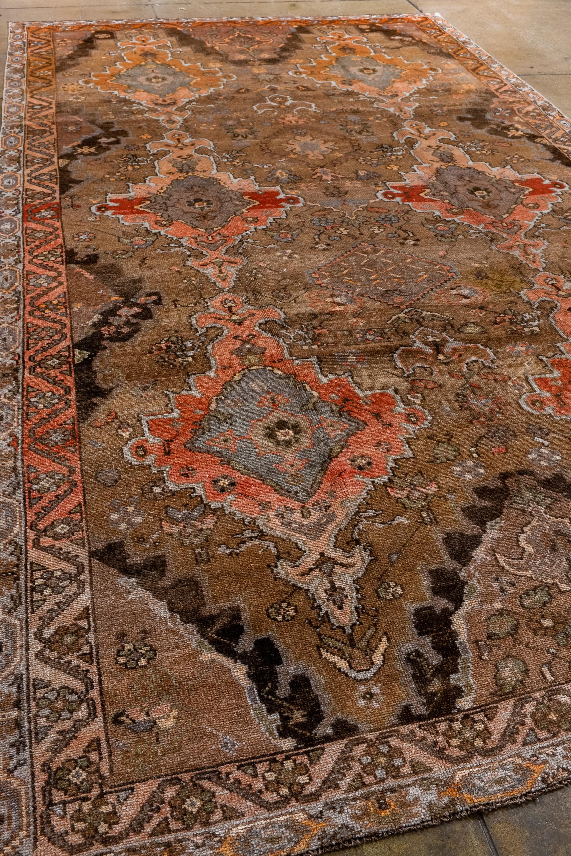 Hand-Knotted Vintage Turkish Rug with Warm Coloring  For Sale