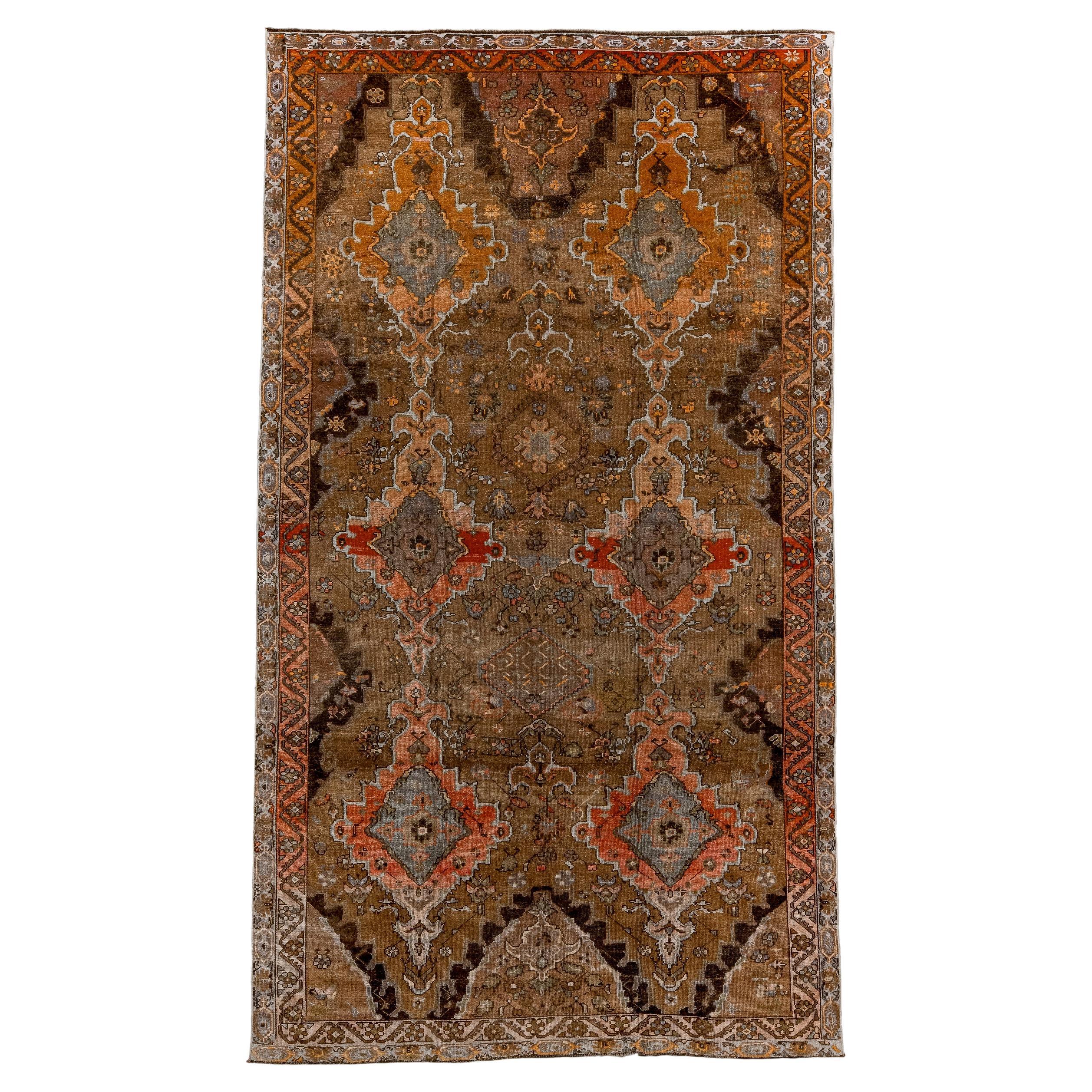 Vintage Turkish Rug with Warm Coloring  For Sale