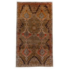 Used Turkish Rug with Warm Coloring 