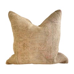 Vintage Turkish Rug Wool Pillow with Down Feather Insert Vintage Turkish Rug Wool Pillow with Down Feather Insert