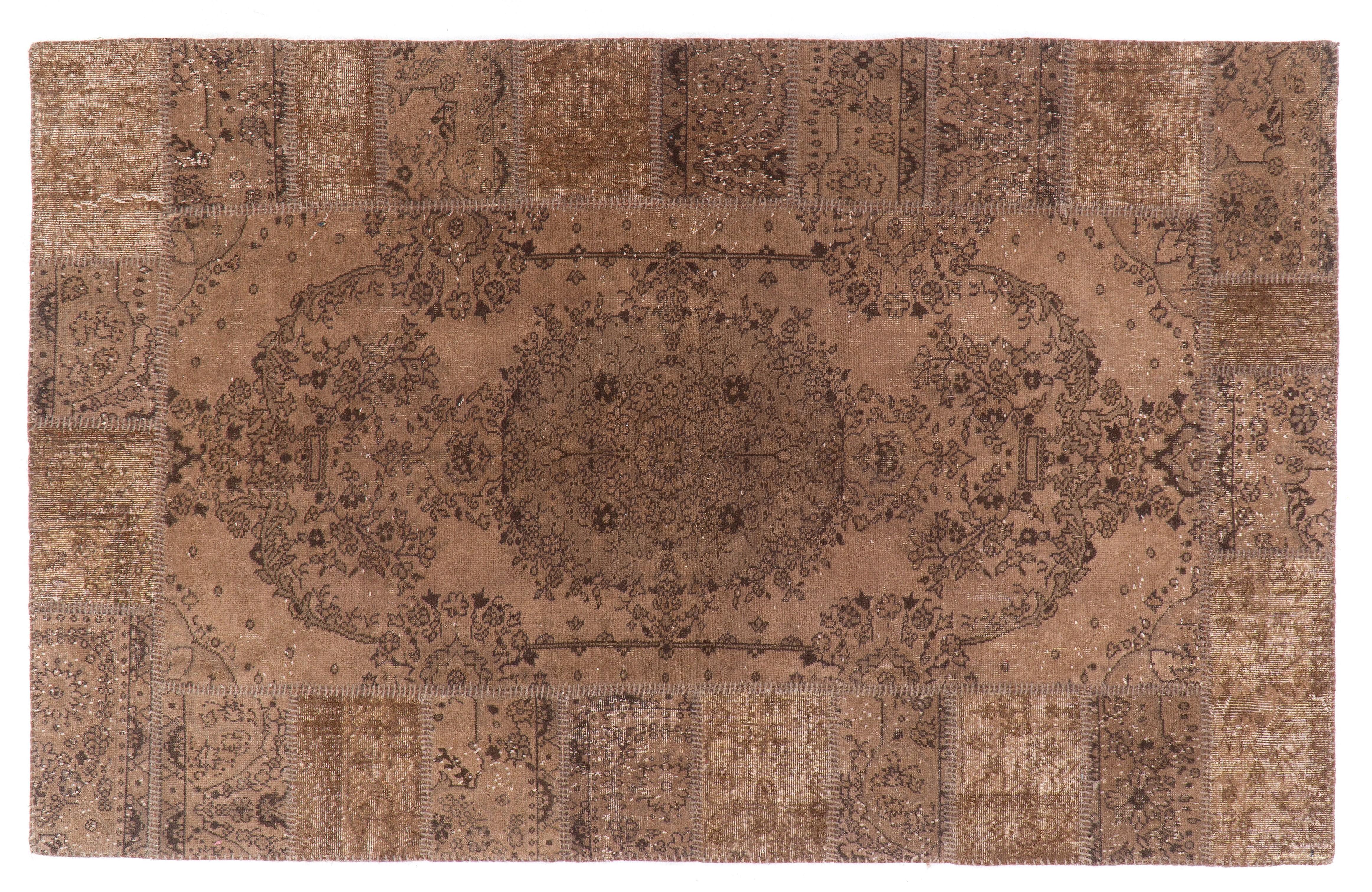 Contemporary Vintage Turkish Rugs Reimagined, Terracotta Color, Custom Options Available For Sale