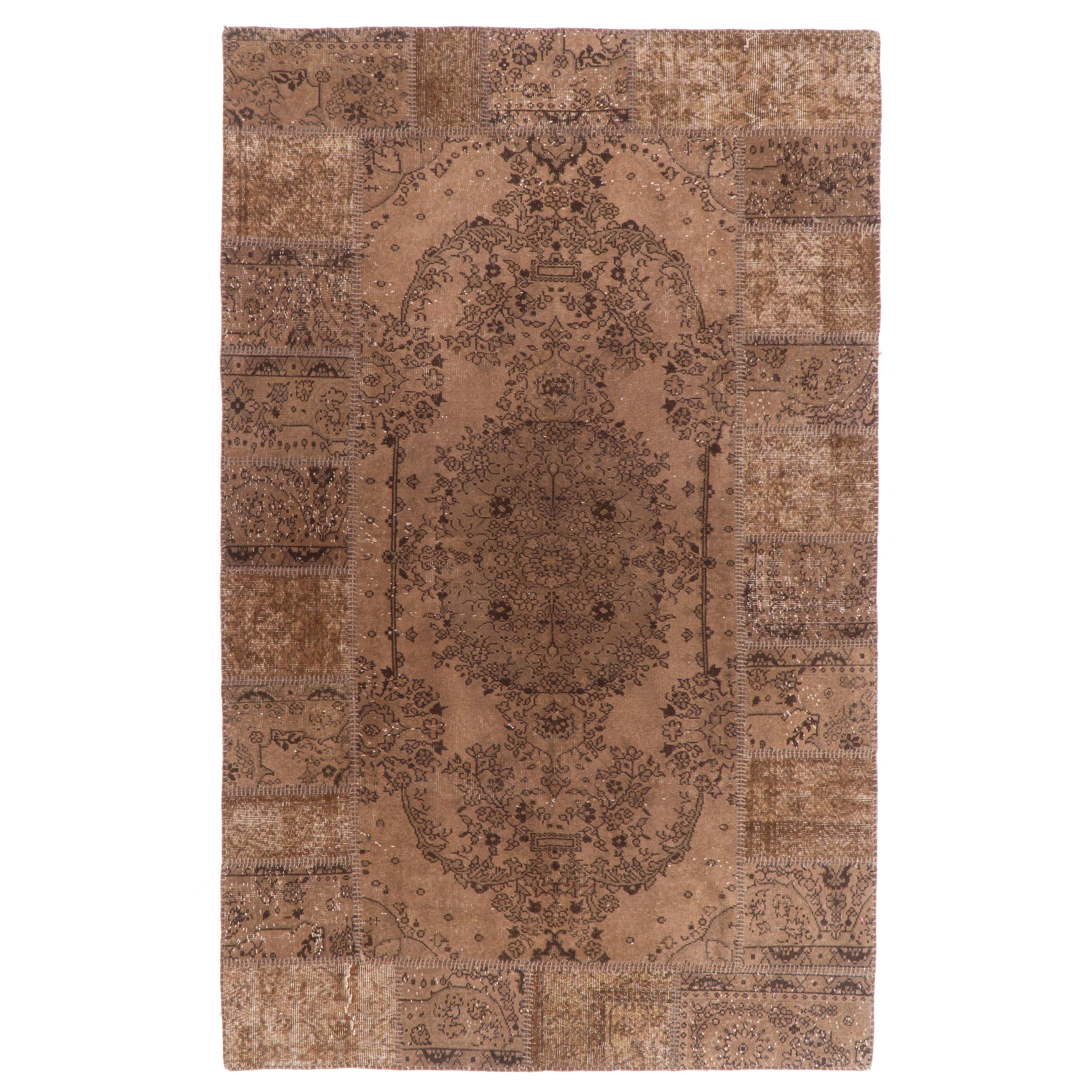 Vintage Turkish Rugs Reimagined, Terracotta Color, Custom Options Available For Sale