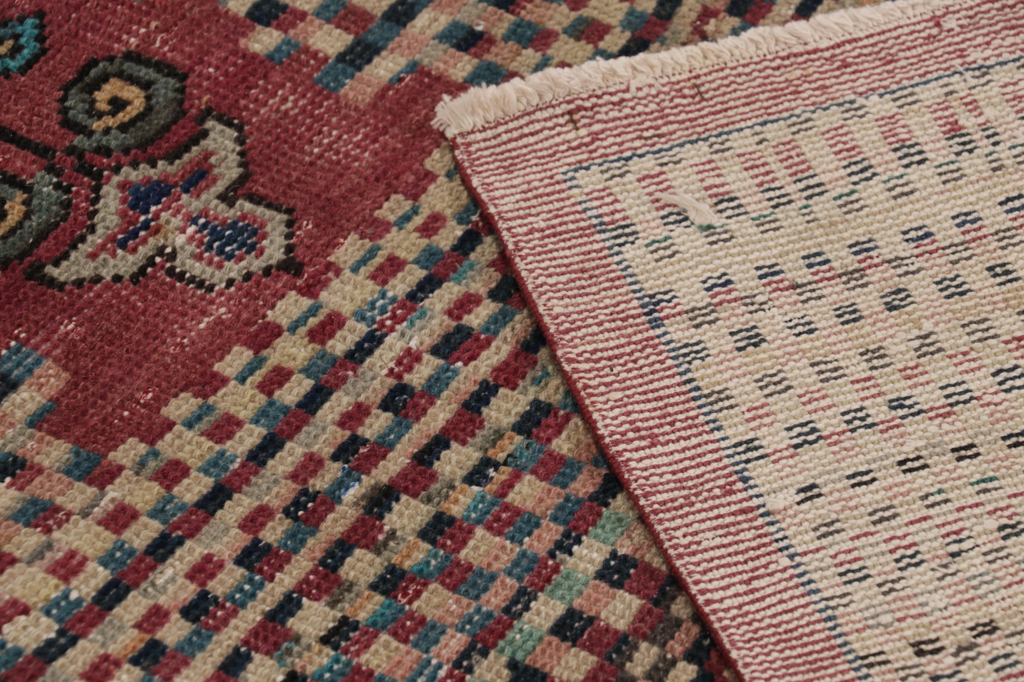 Türkischer Vintage-Läufer, braun mit Blumenmedaillons und Mustern - Rug & Kilim im Angebot 1