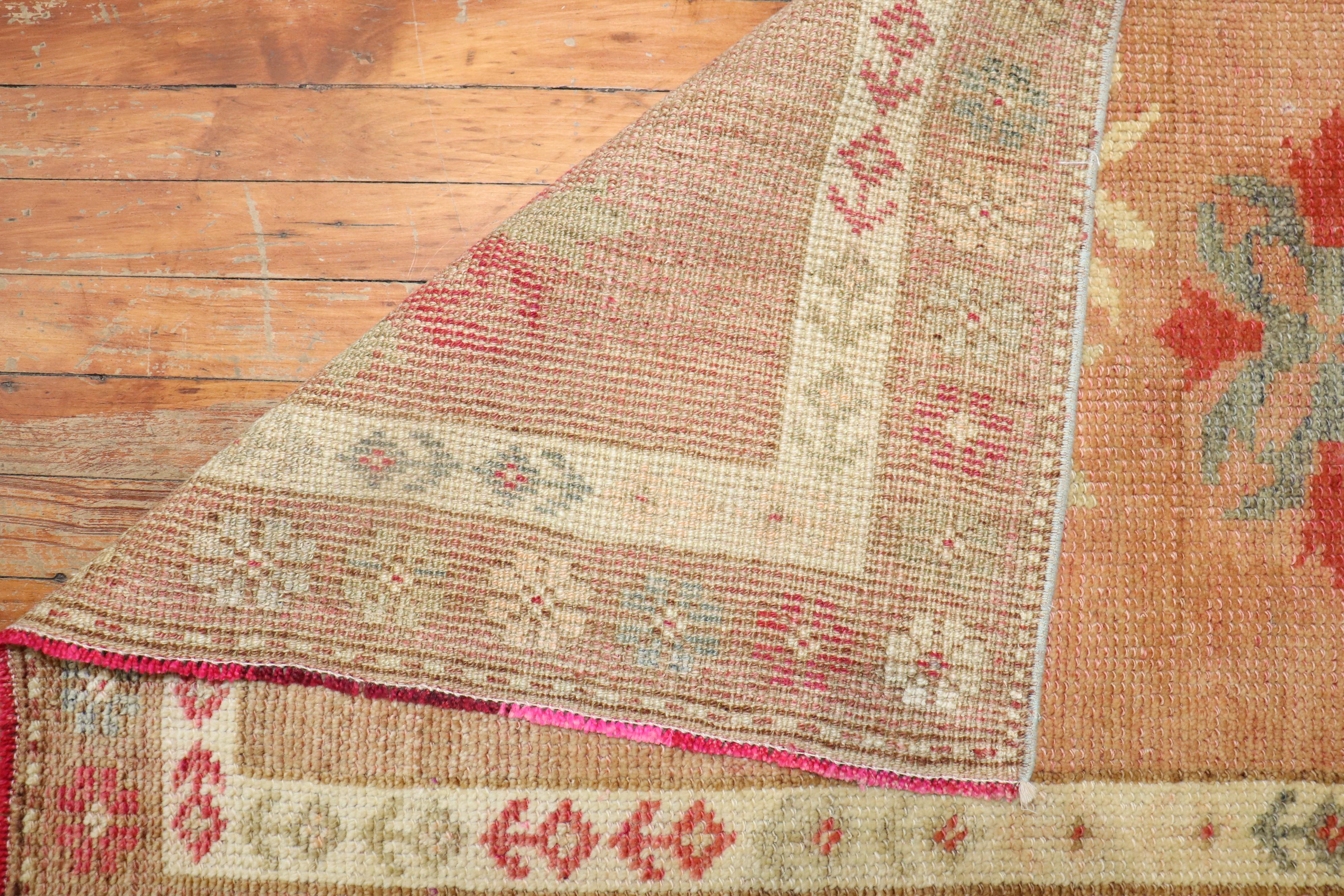 Long and narrow Turkish runner from the middle of the 20th century.

Measures: 2'8'' x 15'11''.