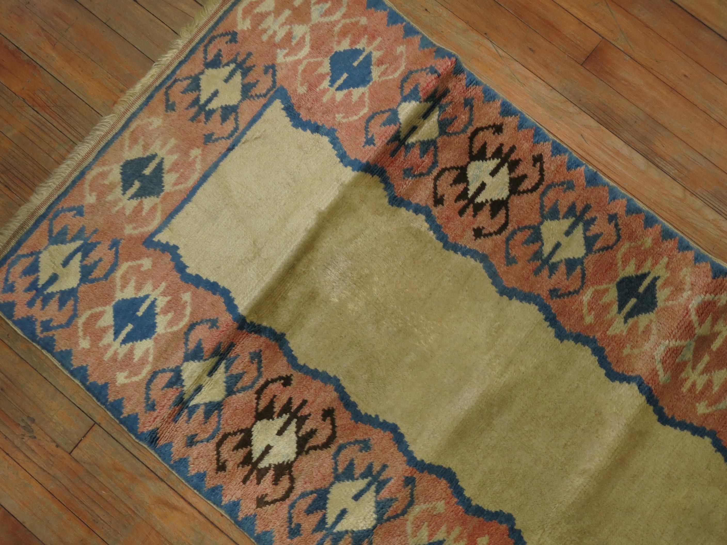 Wool Vintage Turkish Runner from Anatolia For Sale