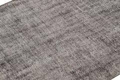 Vintage Turkish Runner in Black & White Distressed Pattern, from Rug & Kilim