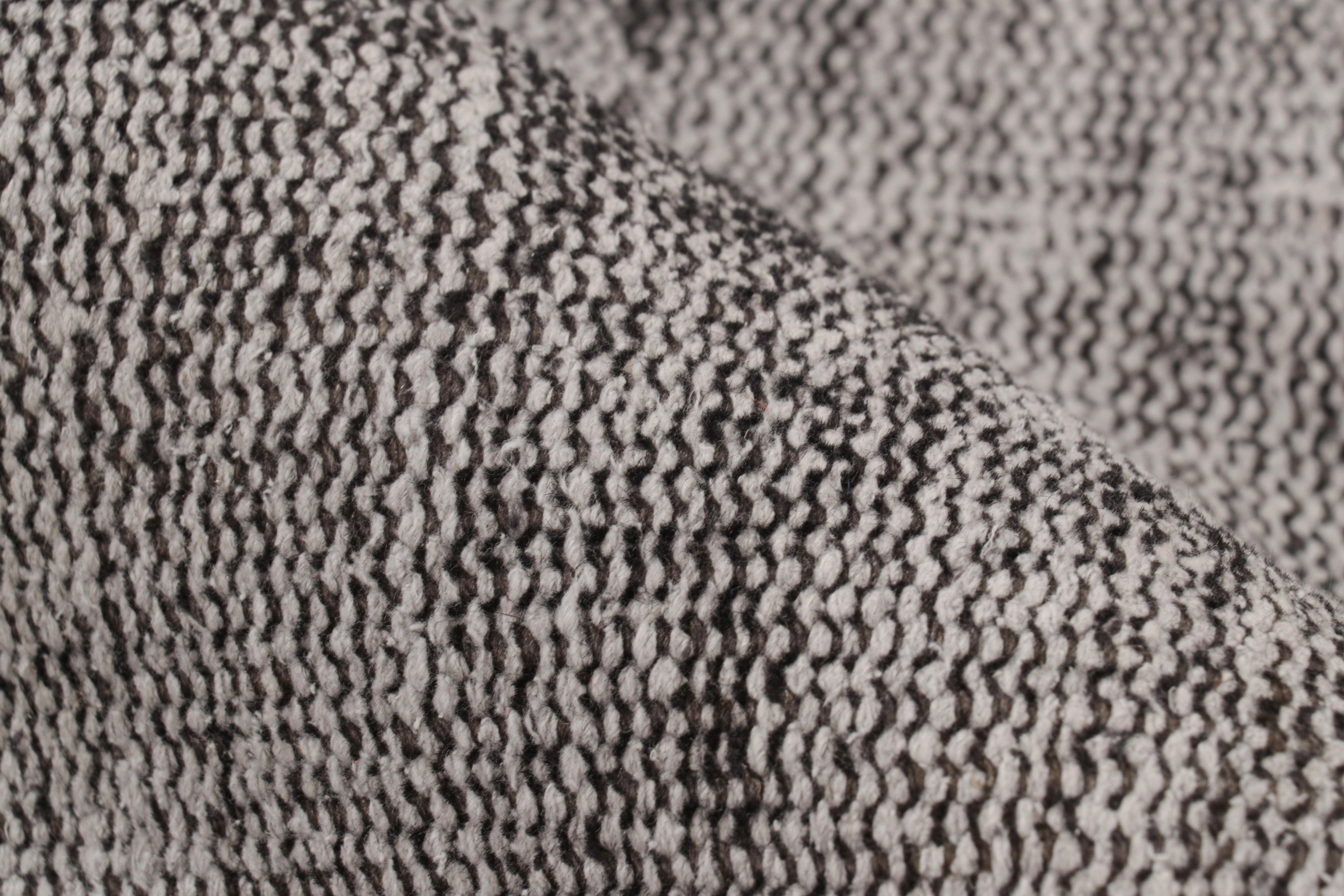 Vintage Turkish Runner in Black & White Distressed Pattern, from Rug & Kilim For Sale 2