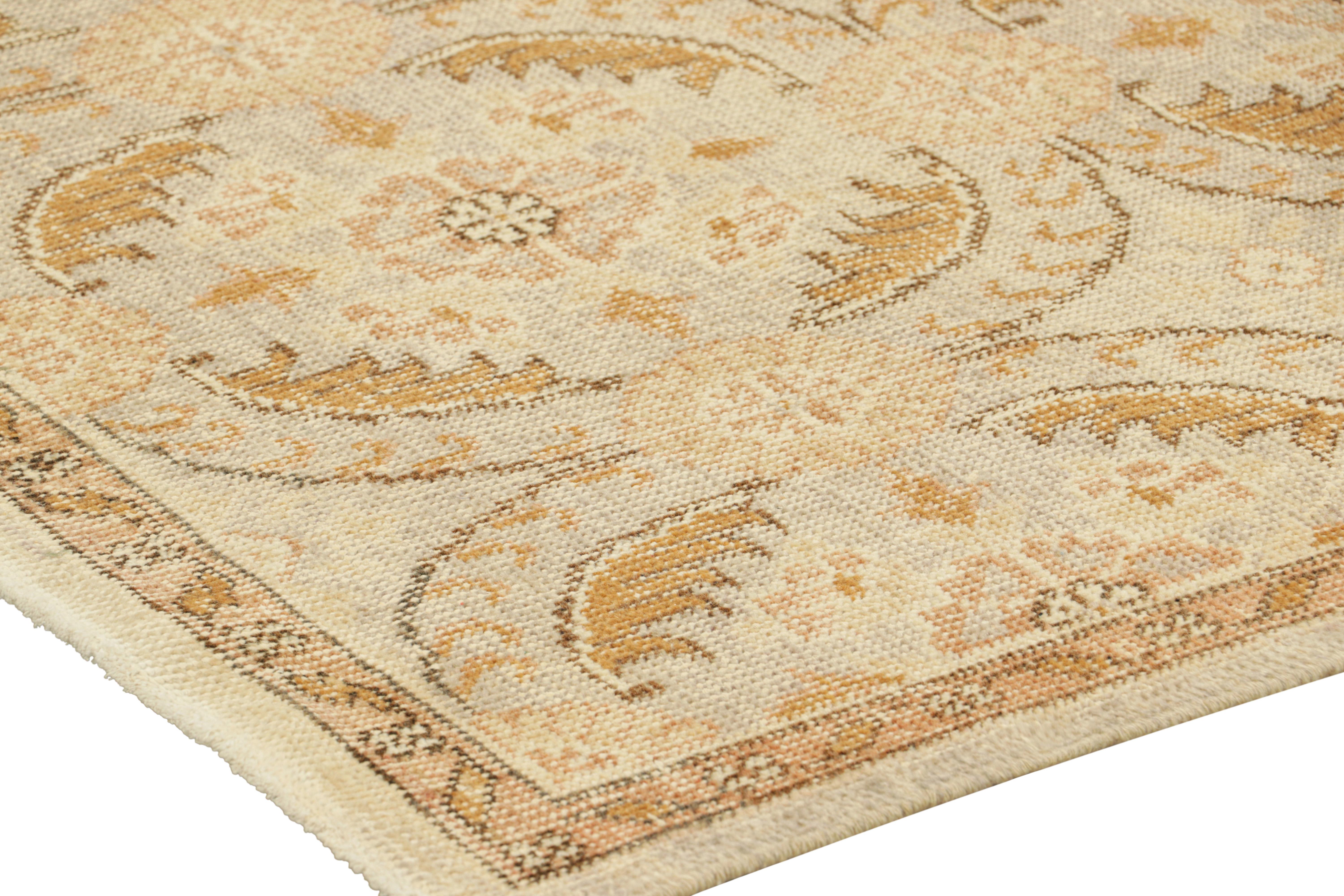 Wool Vintage Turkish Runner in Blue, with Herati Floral Patterns, from Rug & Kilim For Sale