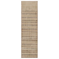 Vintage Turkish Runner, Mosaic-Inspired Multicolor Geometric Design -Rug & Kilim