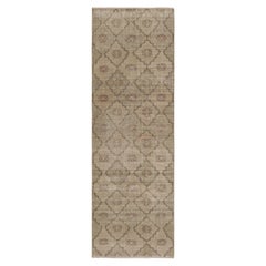 Tappeto turco vintage, beige e crema con motivi a diamante - Rug & Kilim