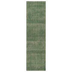 Vintage Turkish Runner Rug, Green with Diamond Patterns – Rug & Kilim