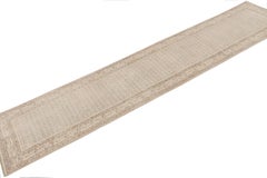 Vintage Turkish Runner Rug in Beige, with Geometric Patterns, from Rug & Kilim