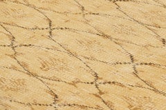 Vintage Turkish Runner Rug in Gold with Geometric Patterns - Rug & Kilim