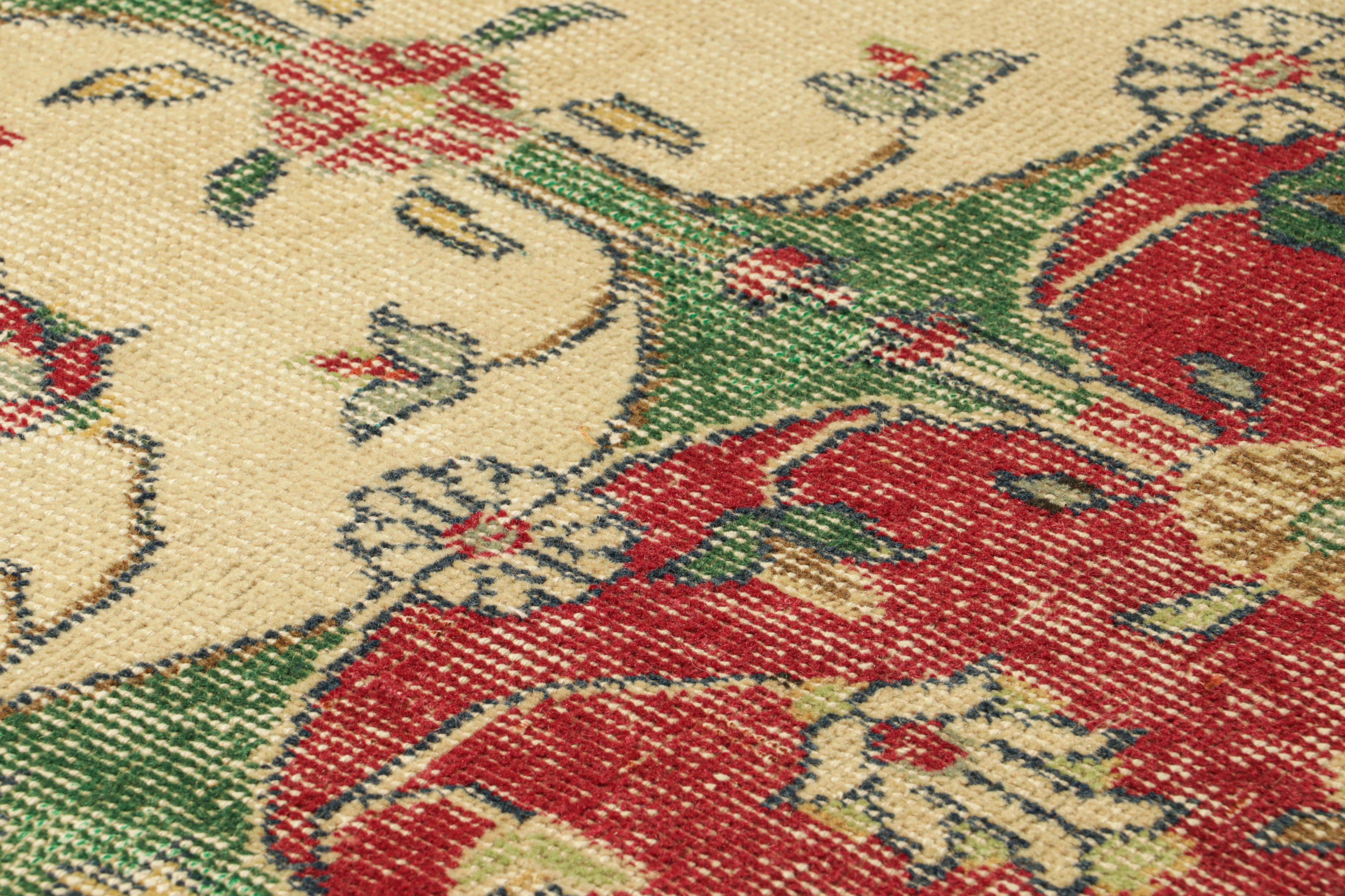 Dieser aus der Türkei stammende, handgeknüpfte 2x6-Läufer aus Wolle (ca. 1950-1960) ist ein ganz besonderes Stück mit einem leichten und erfrischenden klassischen Blumenmuster aus der Mitte des Jahrhunderts, das von der persischen