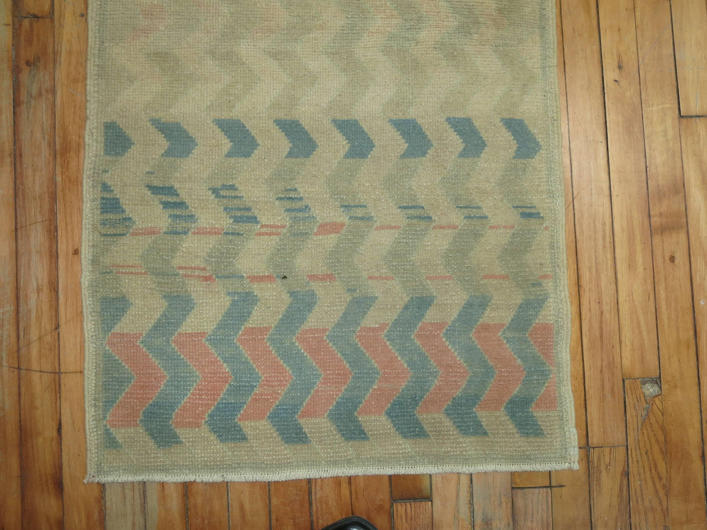 Hand-Woven Vintage Turkish Scatter Size Small Runner