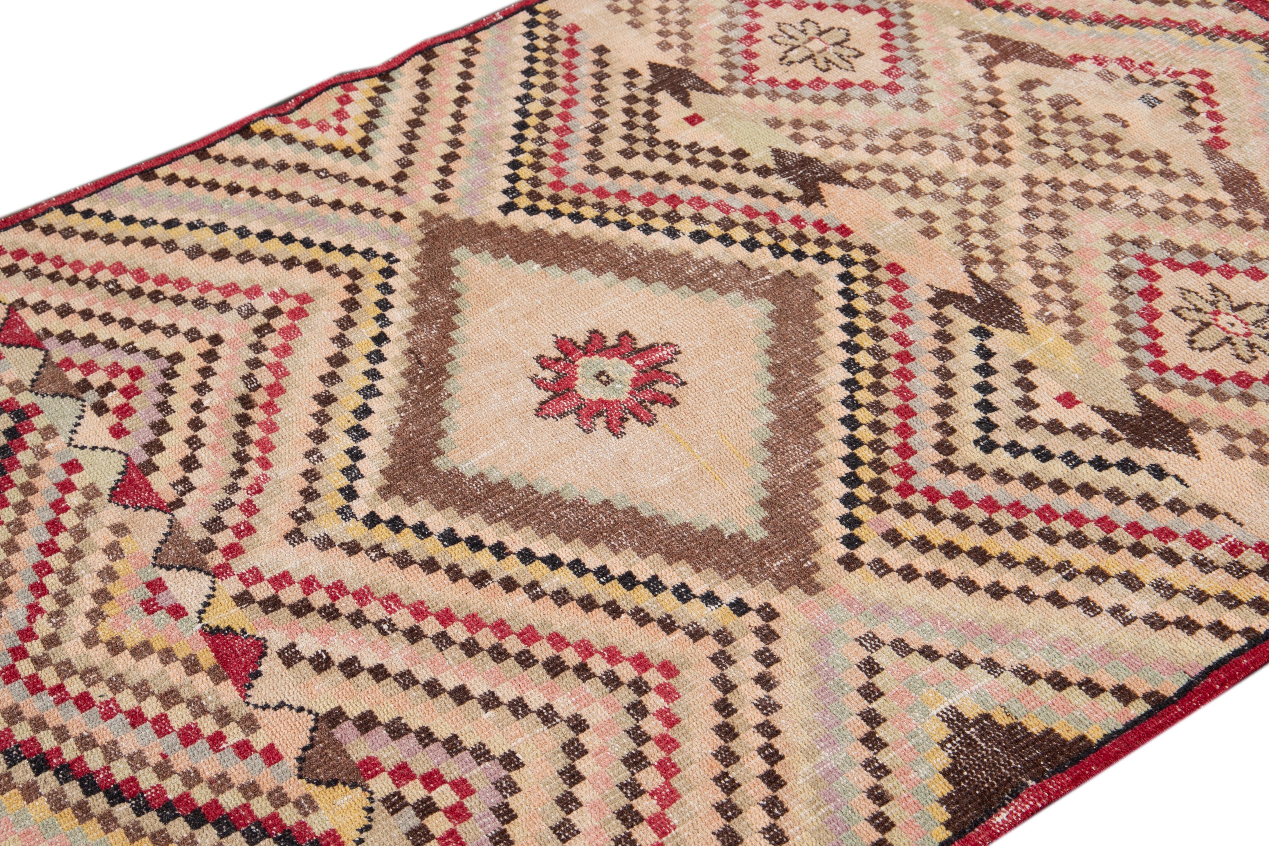 Türkischer Streuwollteppich Vintage im Angebot 3