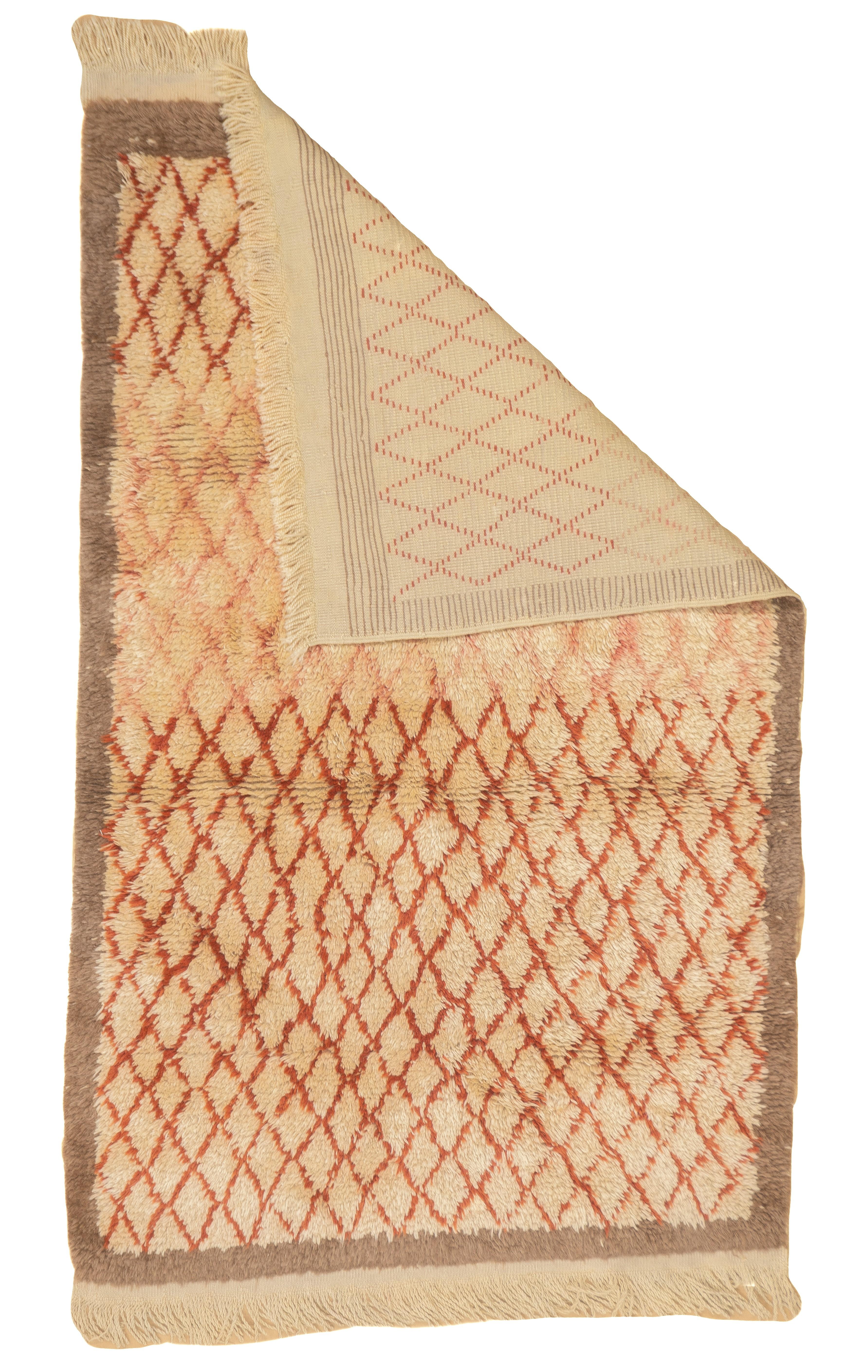 Vintage Turkish Shag Rug 4'0