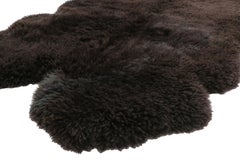 Vintage Turkish Sheepskin Hide Rug with Scandinavian Style and Danish Design