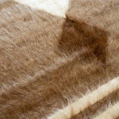 Tappeto turco vintage in mohair di Siirt, kilim in stile sud-occidentale dai toni della terra, decorazione da parete