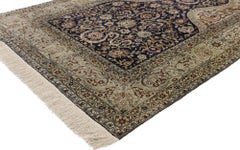 Vintage Turkish Silk Hereke Prayer Rug,  Koum Kapi Inspired by Zareh Penyamin