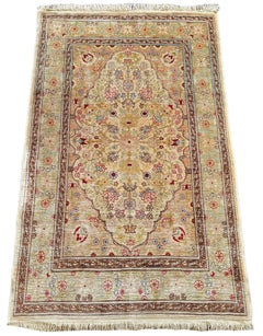 Vintage Turkish Silk Hereke Rug 1.09m x 0.68m