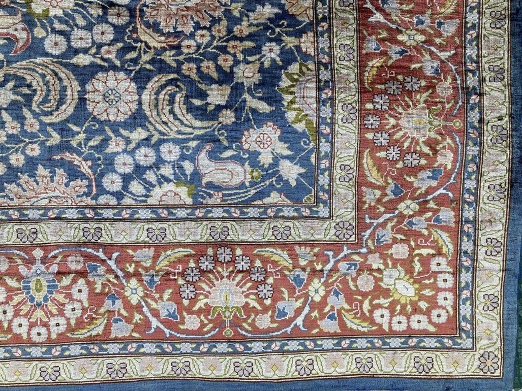 Türkischer Hereke-Teppich aus Seide im Vintage-Stil 1,55m x 1,12m im Angebot 2