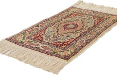 1960's Turkish Silk Hereke Rug with Traditional Style