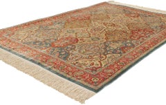 1960's Turkish Silk Hereke Carpet with Traditional Style