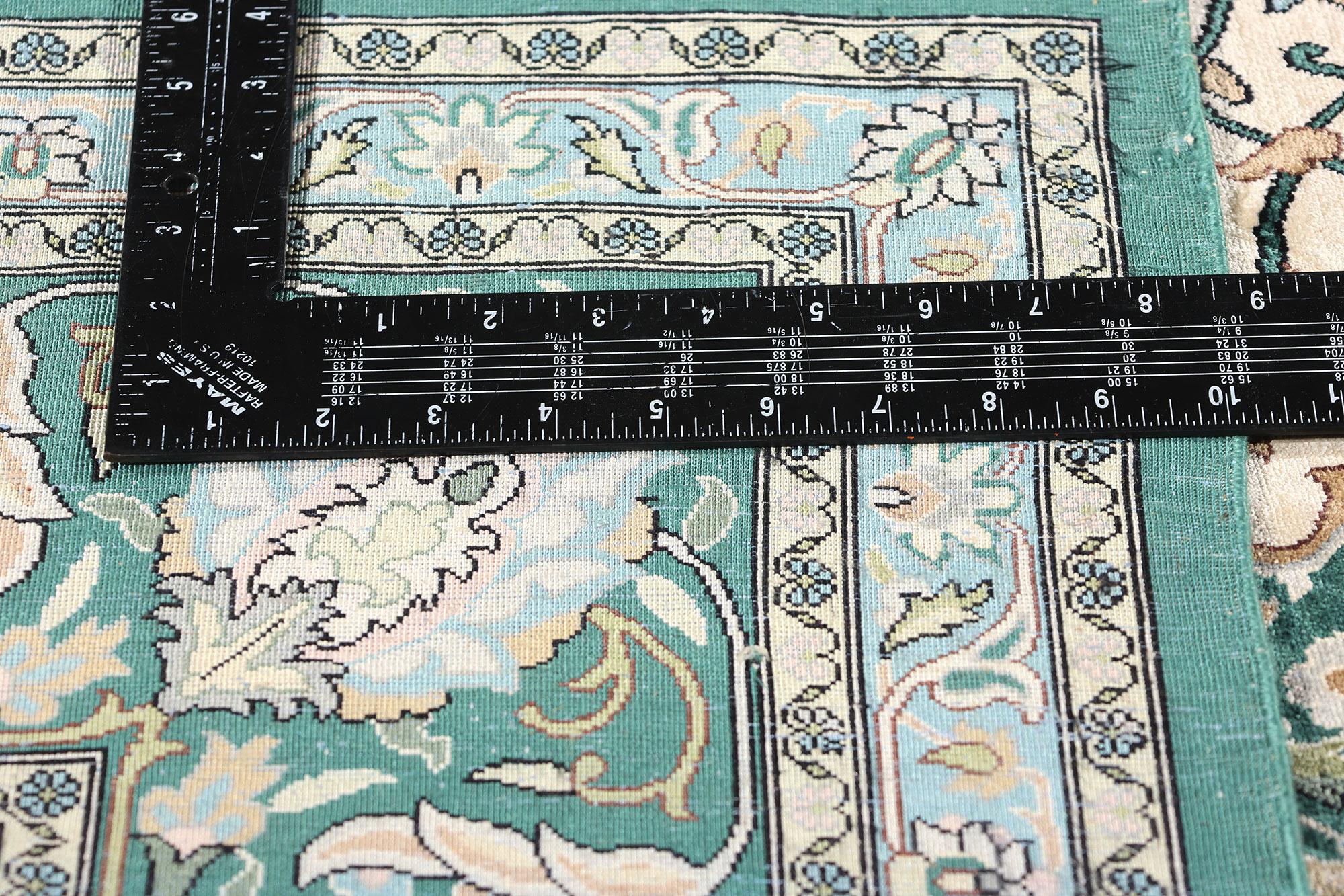 Vintage Turkish Silk Hereke Rug, Regal Charm Meets Stately Decadence For Sale 1