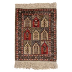 Used Turkish Silk Hereke Rug, Timeless Allure Meets Islamic Elegance