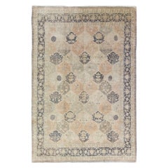 Türkischer Sivas-Wollteppich mit Allover-Motiv in Beige, handgefertigt, Sivas