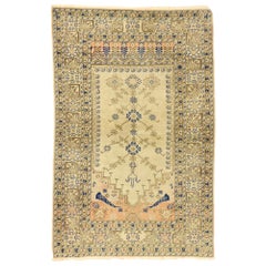 Vintage Turkish Sivas Prayer Rug with French Country Cottage Style