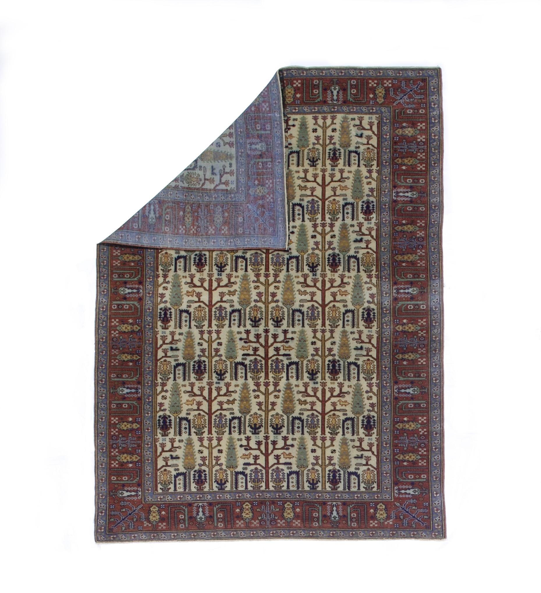 Alfombra turca vintage Sivas 5'2
