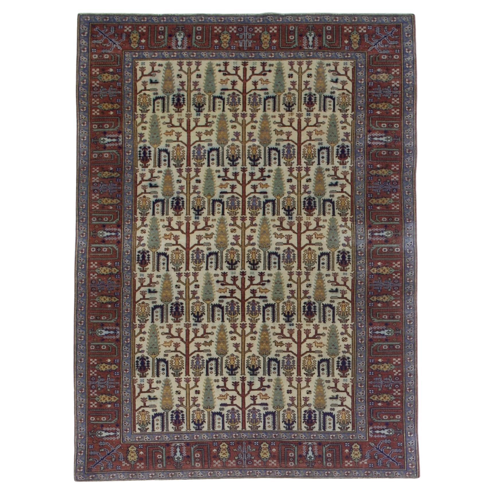 Alfombra Sivas Turca Vintage 5'2" x 7'1 en venta