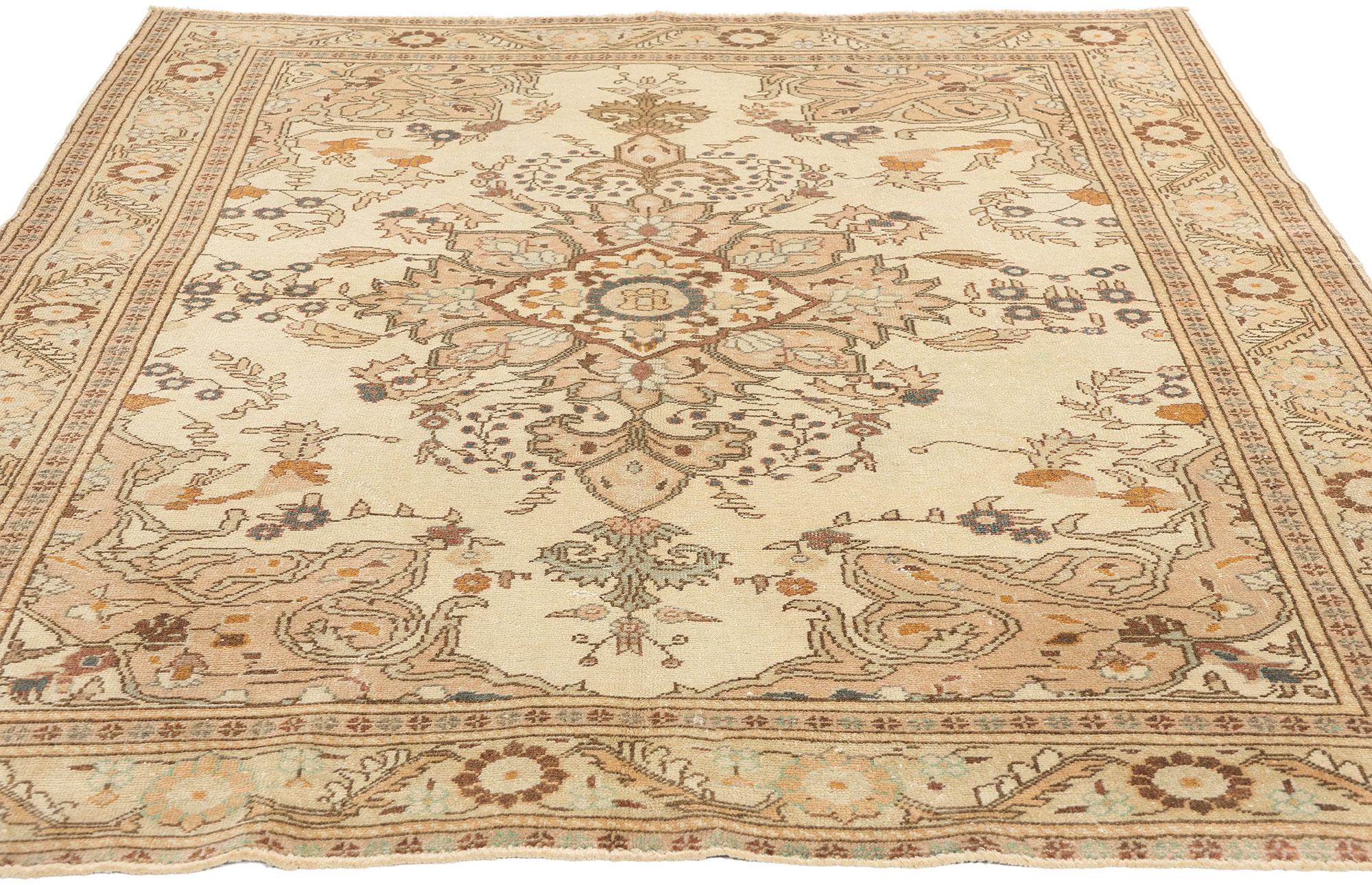 Oushak Vintage Turkish Sivas Rug For Sale