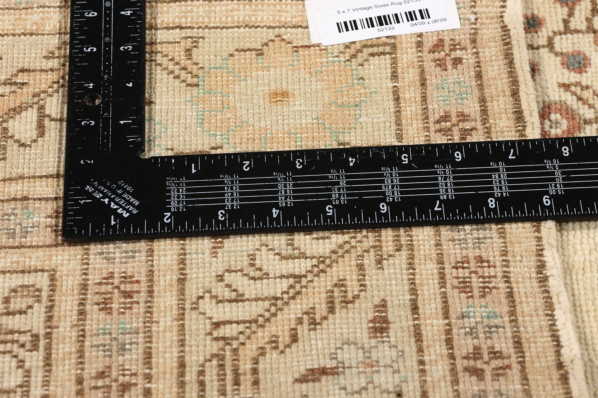 Alfombra de lana turca orgánica moderna de los años 60 en Bueno estado para la venta en Dallas, TX