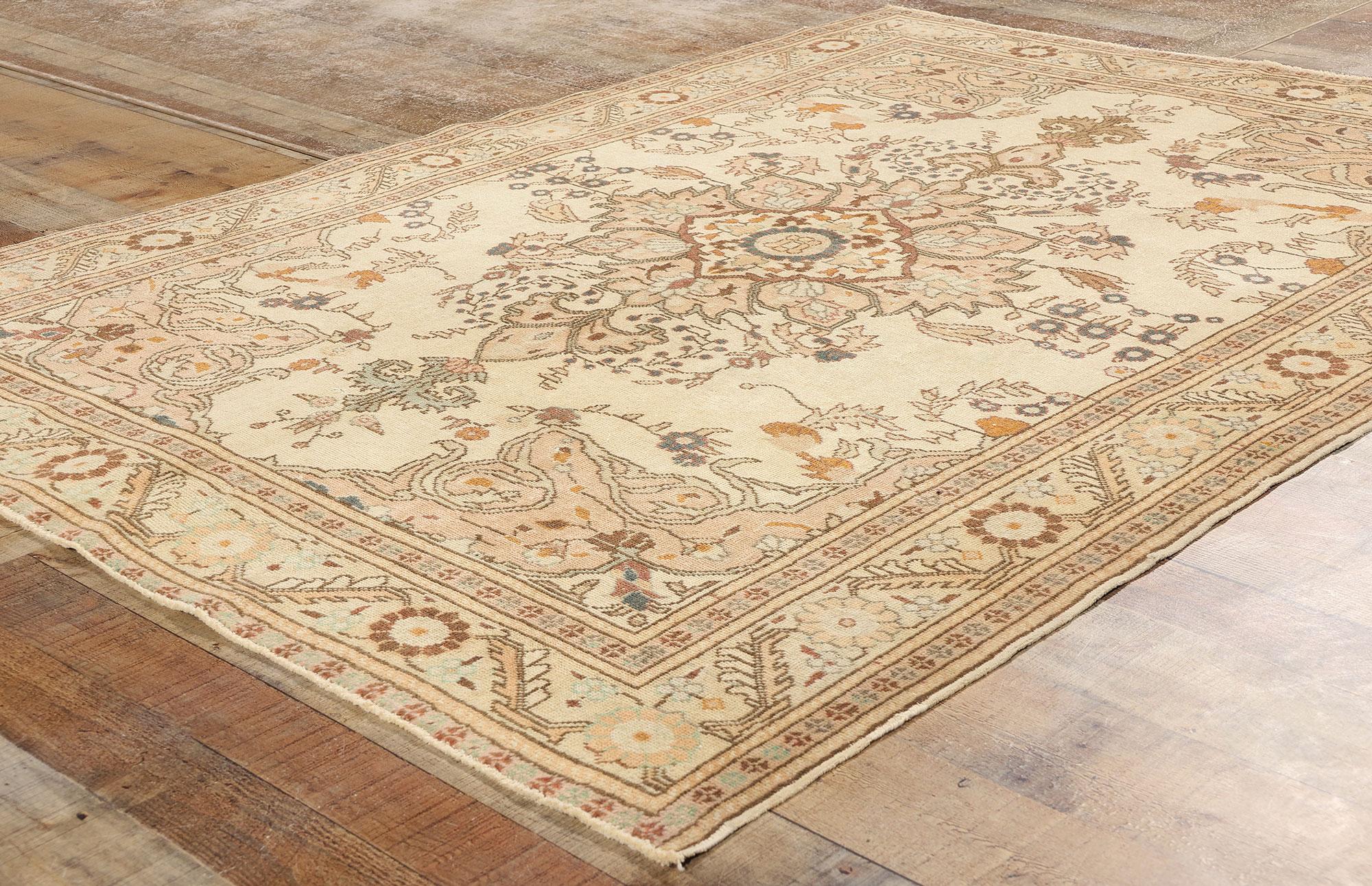 Wool Vintage Turkish Sivas Rug For Sale