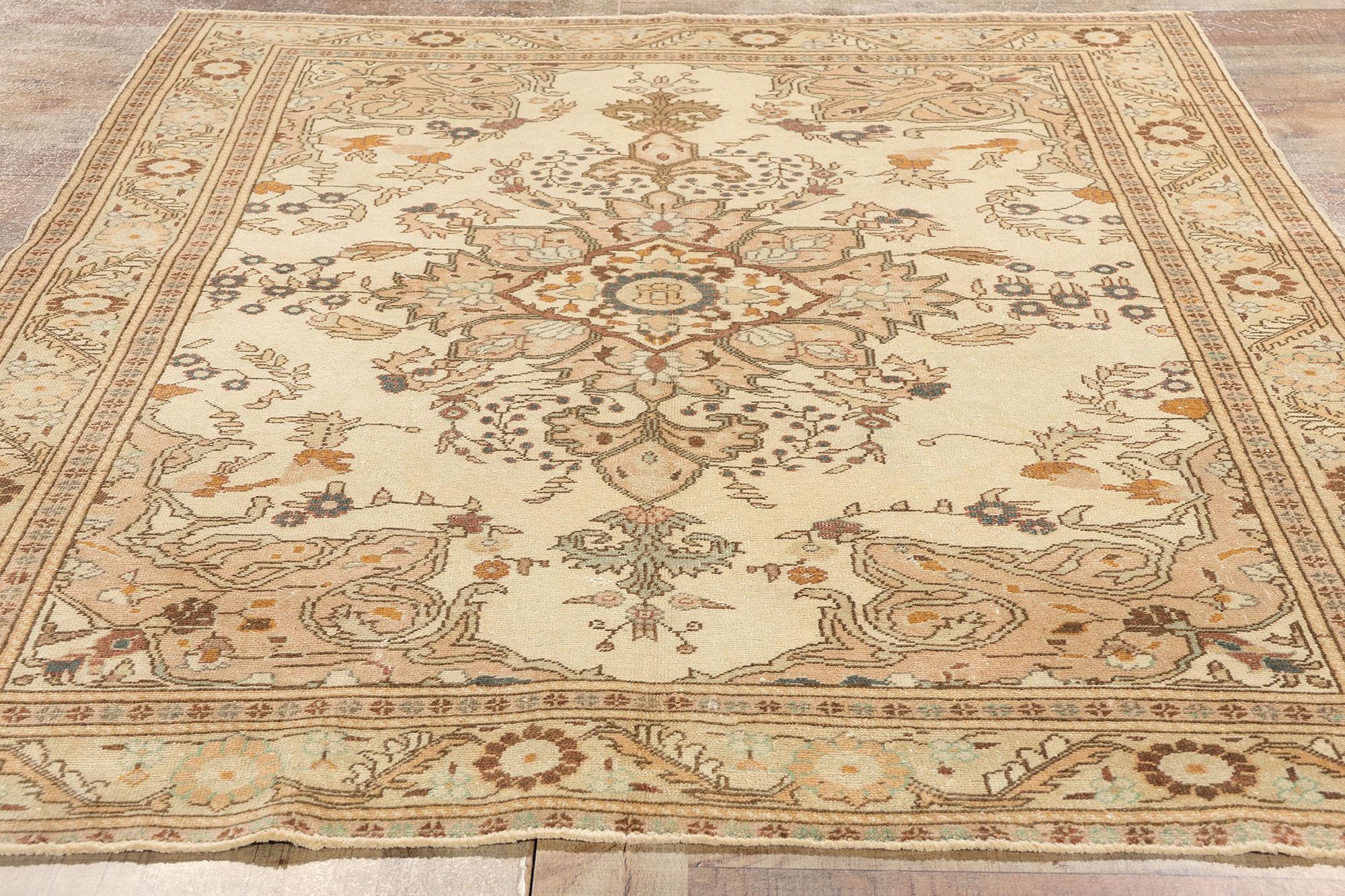 Alfombra de lana turca orgánica moderna de los años 60 Lana en venta