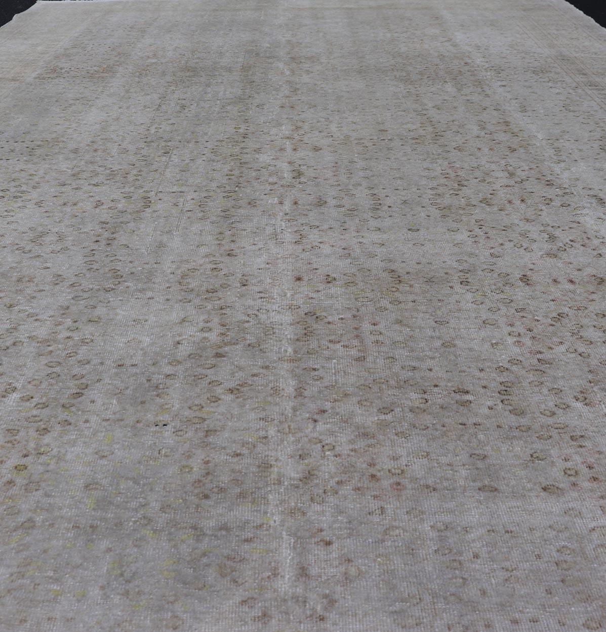 Vintage türkischen Sivas Teppich in Seide mit Silber und Beige Töne 6'5 x 9'8 im Angebot 1