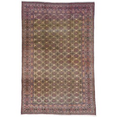 Vintage Turkish Sivas Rug with Bohemian Style, Pink and Purple Hues