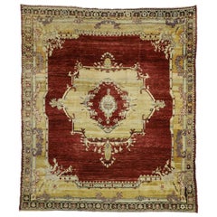 Vintage Turkish Sivas Rug with Byzantine and Gothic Revival Style