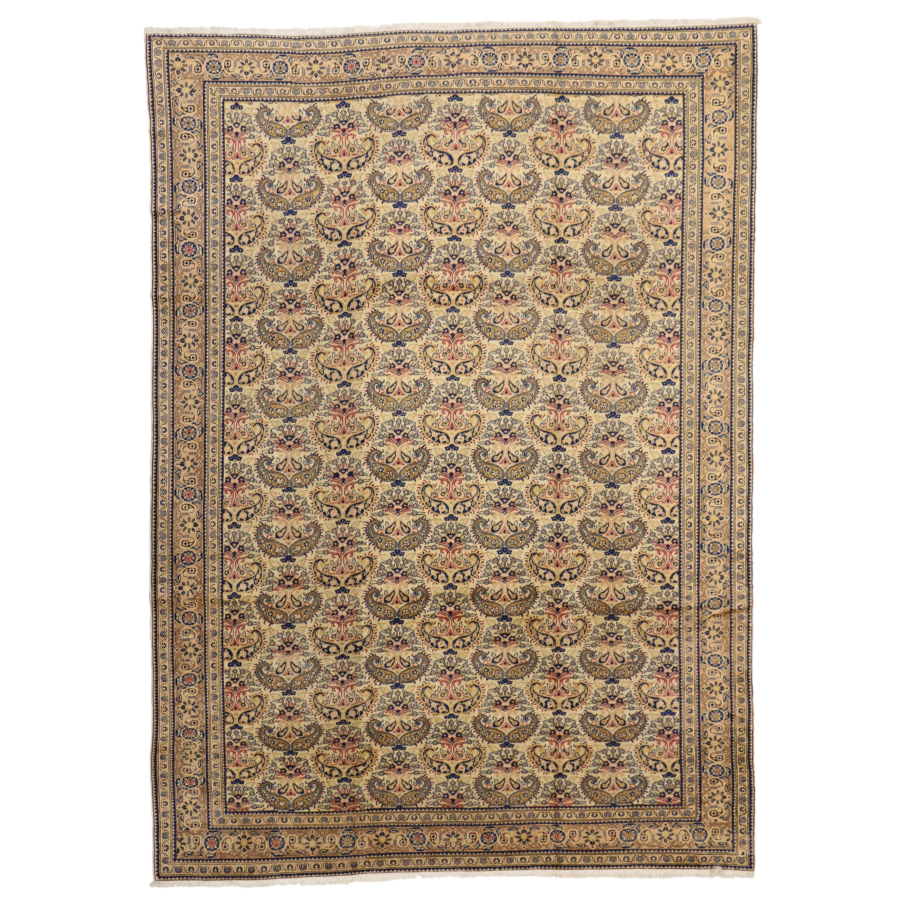 Vintage Turkish Sivas Rug with Edwardian Style For Sale