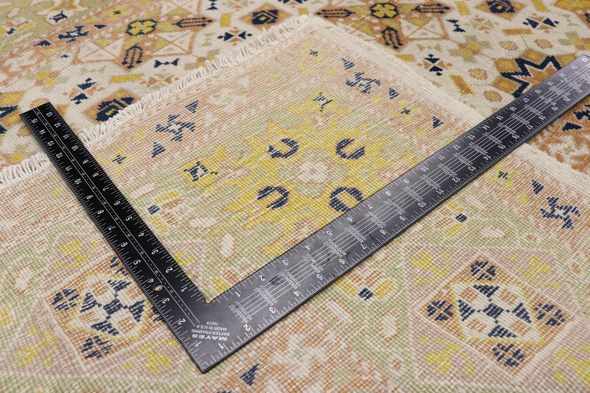 20th Century Vintage Turkish Sivas Rug with Geometric Design and Islamic Tile Art Style For Sale