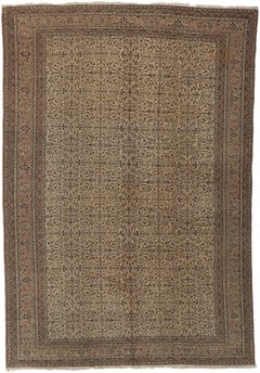 Vintage Turkish Sivas Rug with Neoclassical Style