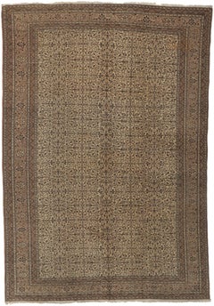 Retro Turkish Sivas Rug with Neoclassical Style