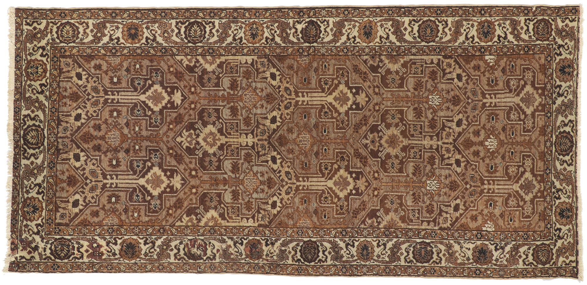 Vintage Turkish Sivas Rug with Warm Earth-Tone Colors For Sale 3
