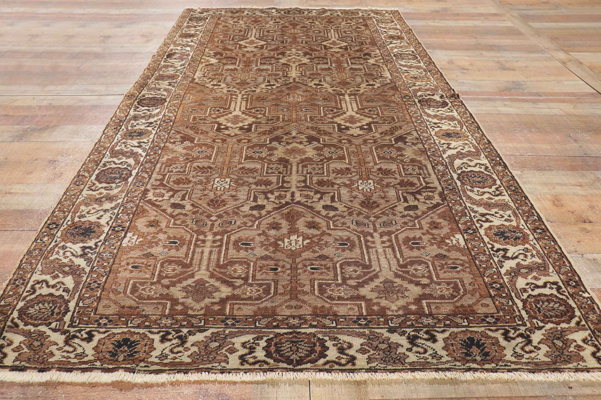Vintage Turkish Sivas Rug with Warm Earth-Tone Colors For Sale 1